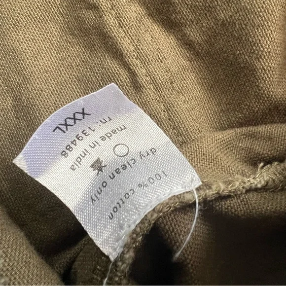MNML Drawstring Cargo Jogger Pants Men’s Large Green Organic Cotton Size XXXL